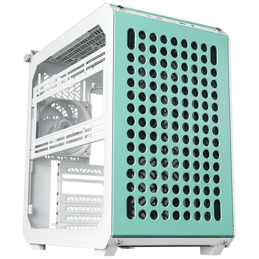 Cooler Master Qube 500 Flatpack Mid-Tower ATX Case - Rose/Green/White