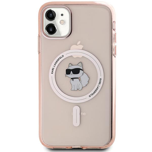 Fundas para iPhone 11/XR Karl Lagerfeld Choupette MagSafe, Rosa