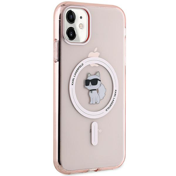 Fundas para iPhone 11/XR Karl Lagerfeld Choupette MagSafe, Rosa