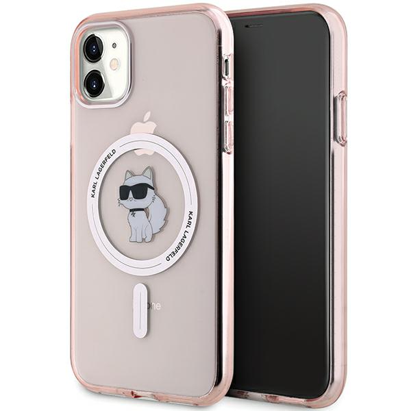 Fundas para iPhone 11/XR Karl Lagerfeld Choupette MagSafe, Rosa