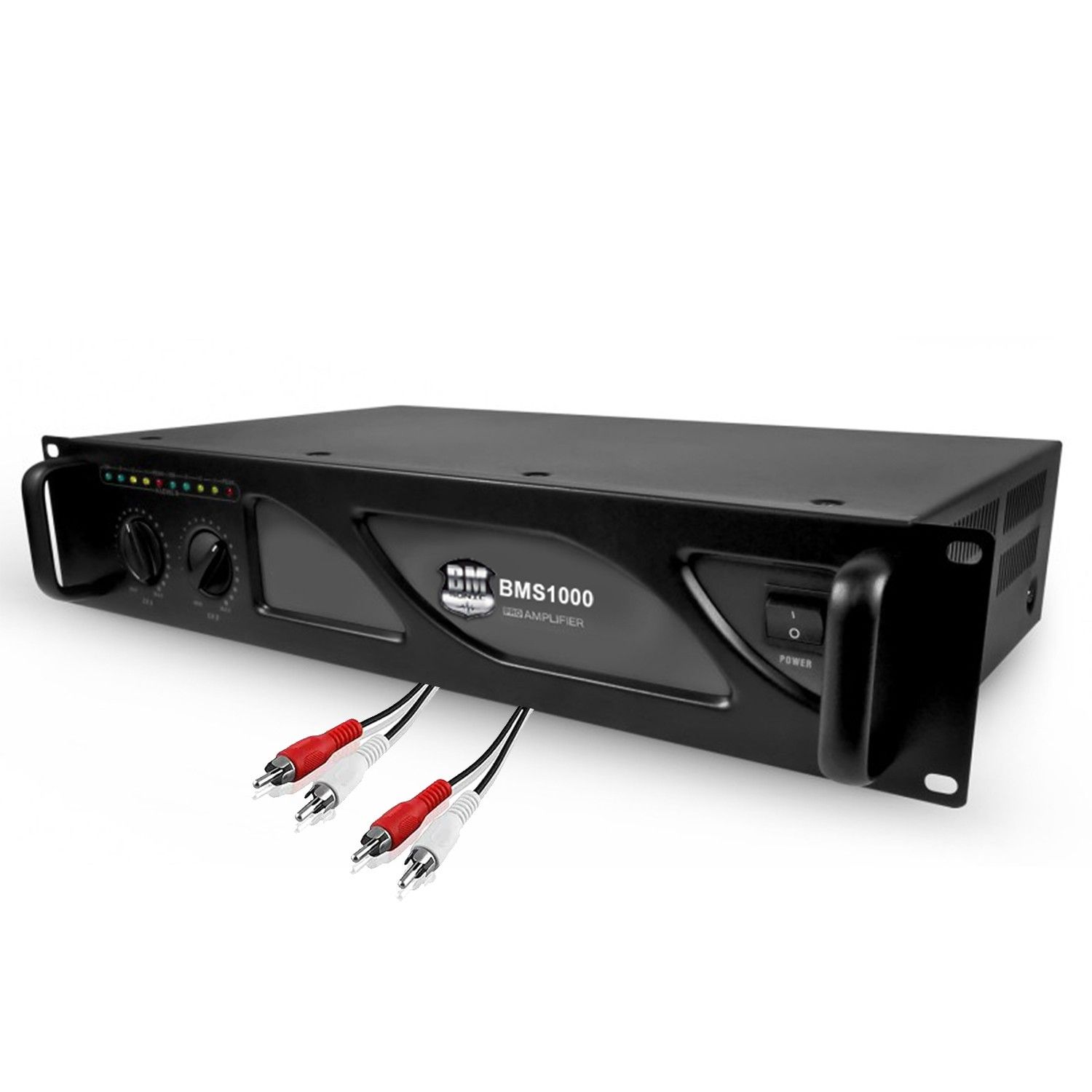 Amplificateur de sonorisation BM SONIC BMS-1000 - 1000W - Technologie MOSFET avec ventilation continue - Câble RCA/RCA