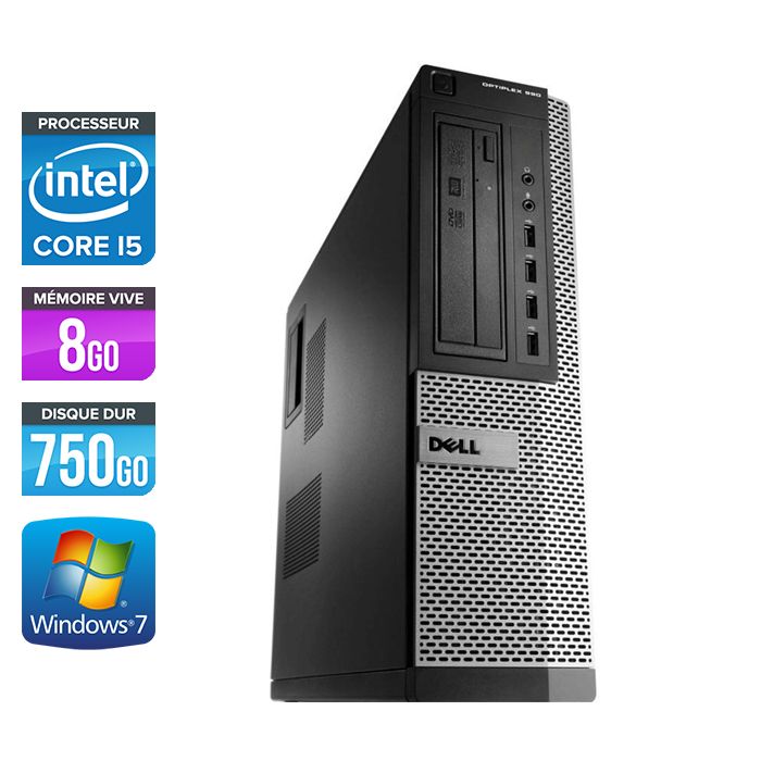 Dell Optiplex 790 Desktop - Intel Core i5, 3.1GHz, 8GB RAM, 750GB HDD, Windows 7 Pro