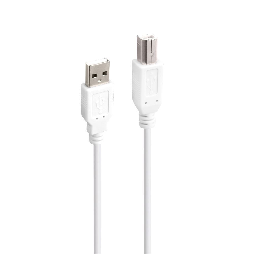 Cable Impresora USB Accsup 2.0 1,8 m Blanco