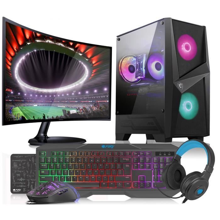 VIST Gaming PC - Ryzen 5 3600, 16GB RAM, RTX 3050, 1TB SSD, 24' LCD, Windows 11 Pro