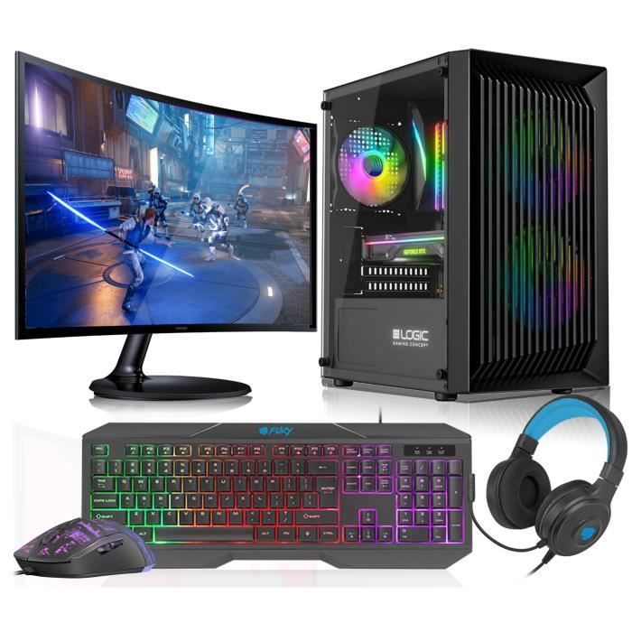 Kit de jeu VIST Ryzen 7 5700G - 32 Go de RAM - RX Vega - SSD 1 To M.2 - Écran LCD 24 pouces - Windows 11 Pro