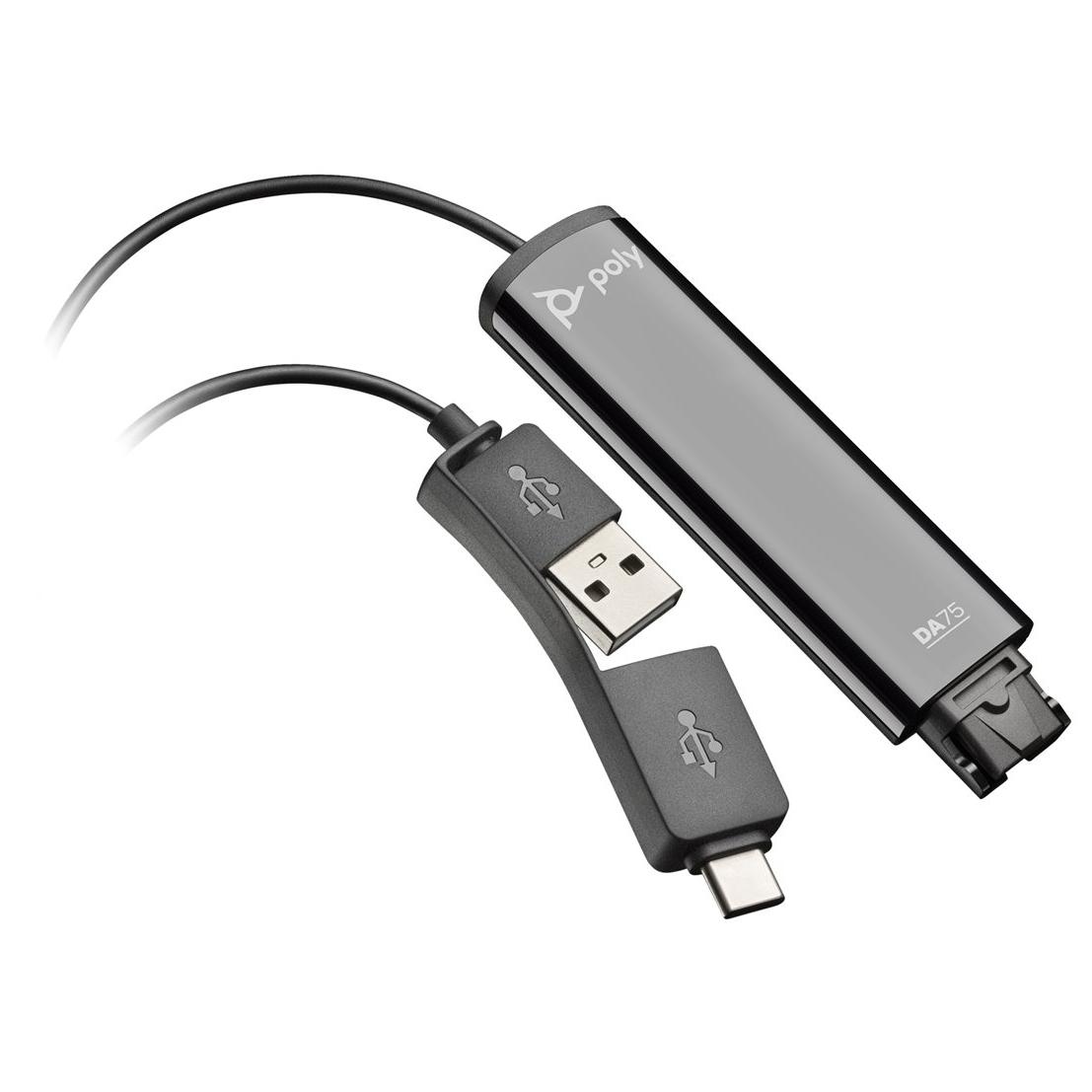 HP Poly DA75 Sound Card - USB-C/USB-A - for HP Victus 16 Laptop, 14, 15, 17 Pavilion Plus 14, 16