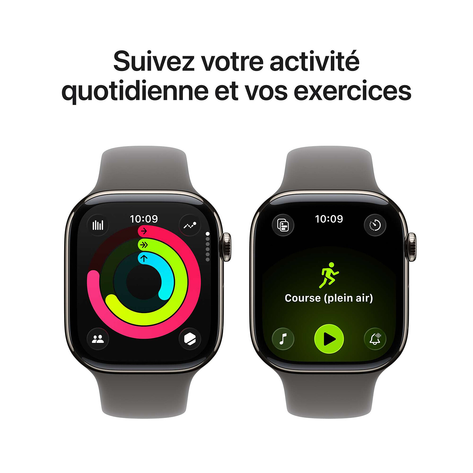 Apple Watch Series 11 GPS + Cellular 46 mm Natural Titanium Sport Band Mineral Grey M/L