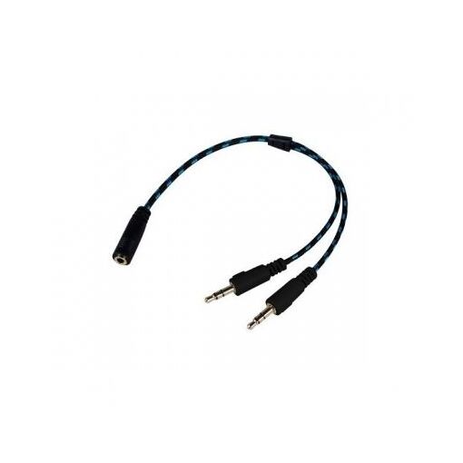 Adaptateur audio stéréo BERSERKER GAMING (2 mâles à 1 femelle) - Câble de 25 cm