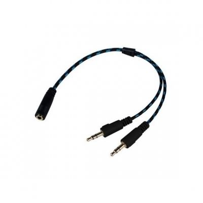 Adaptador de audio estéreo BERSERKER GAMING (2 machos a 1 hembra) - Cable de 25 cm