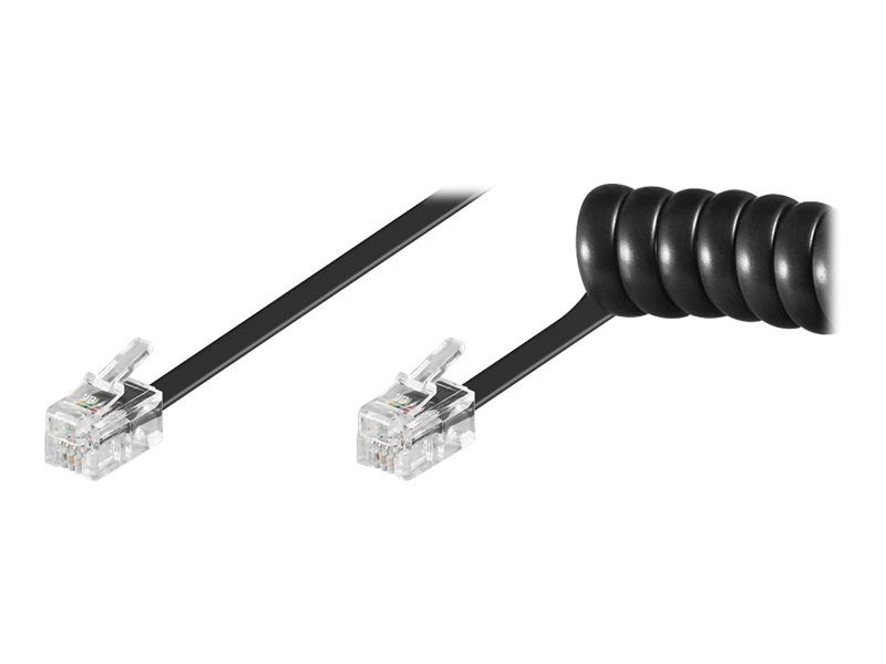 Wentronic RJ-10 Cable, 2m, Black