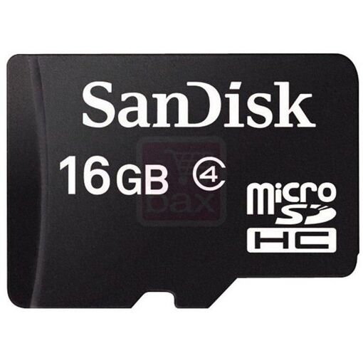 SanDisk Micro SDHC Card - 16GB, Class 4 - Black