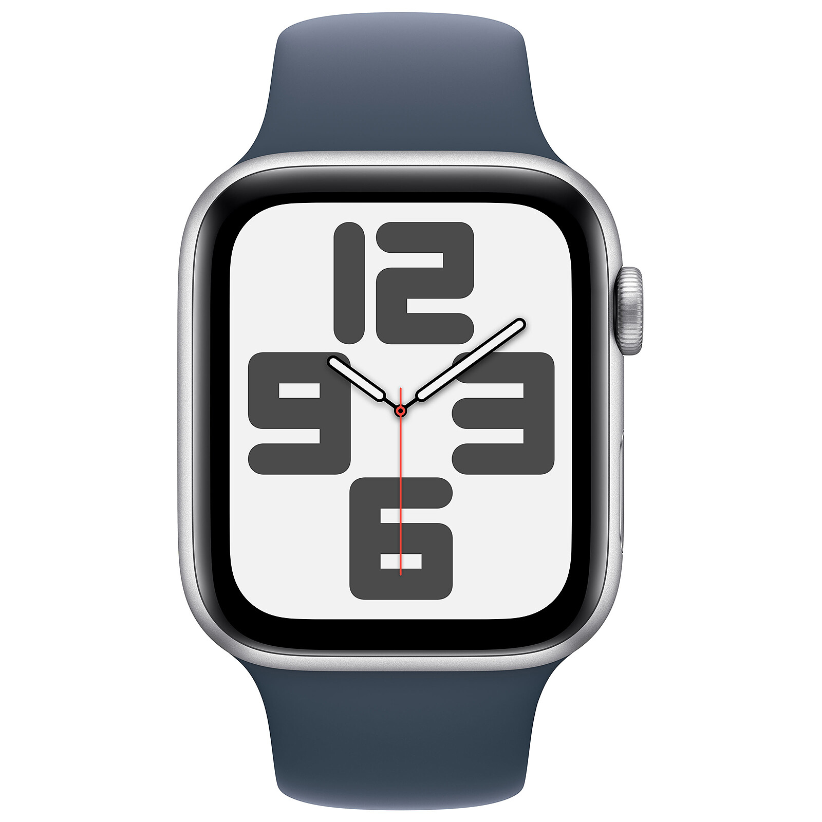 Apple Watch SE GPS + Cellular (2023) Silver Aluminium Sport Band Storm Blue 44 mm - M/L