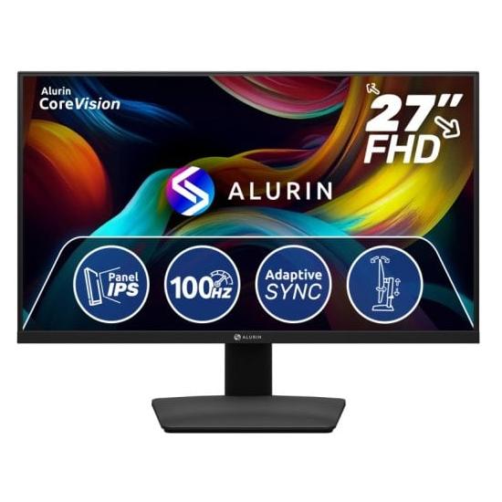 Alurin CoreVision 27" Full HD LED Monitor, Black