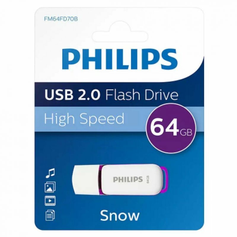 Philips 2.0 USB Drive 64GB Snow Edition Violet