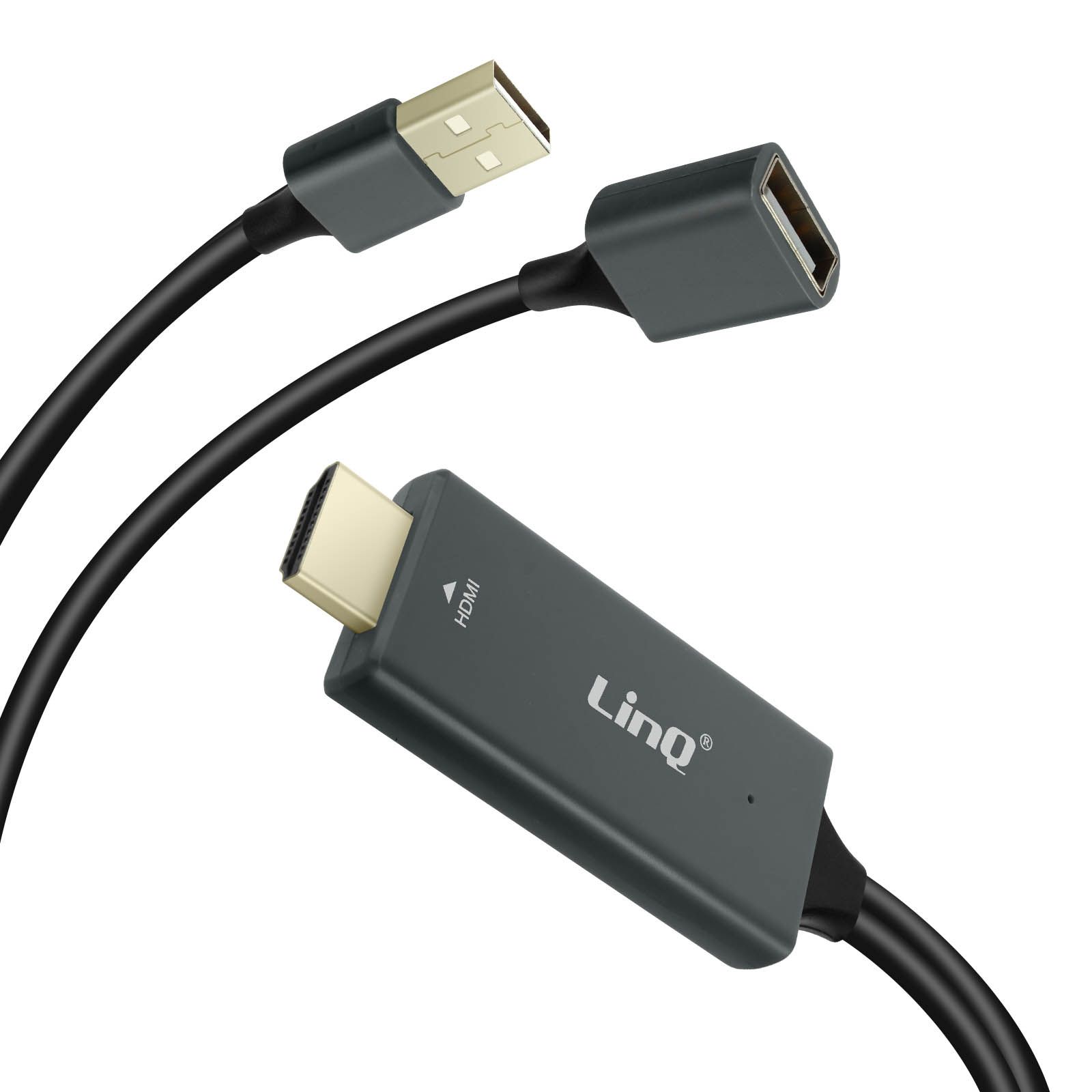 LinQ HDMI Adapter with USB Male and Female Ports