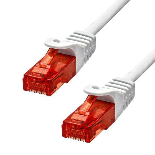 ProXtend RJ-45 to RJ-45 Cable - 15m - 6mm UTP CAT 6 - Halogen Free, Crochet Free, Locking - White