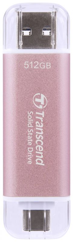 Transcend ESD310P - 512GB SSD - Portable External - USB 3.2 Gen 2x1 (USB-C Connector) - Pink