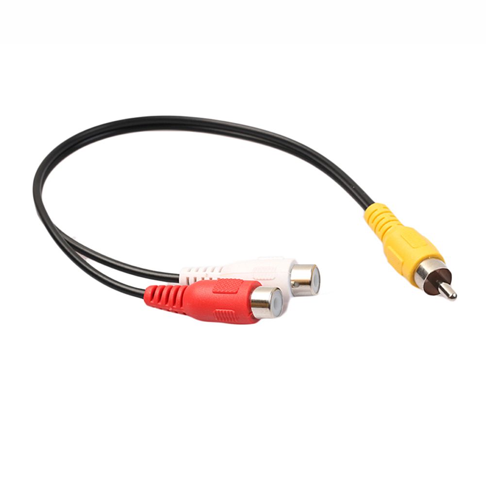 Huggfree AV Adapter Cable - 2 RCA Female to 1 RCA Male