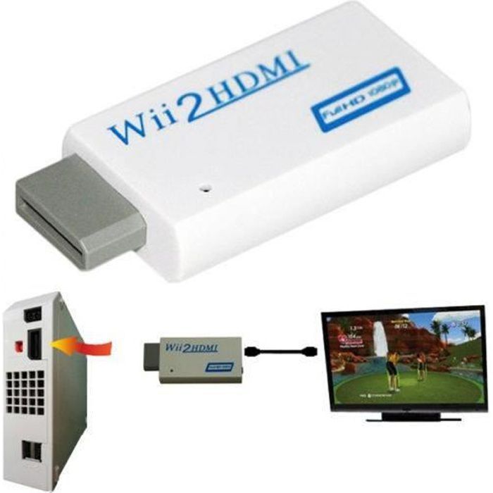 DUOKON Mini HDMI Converter Adapter for Wii with Audio Upscaling