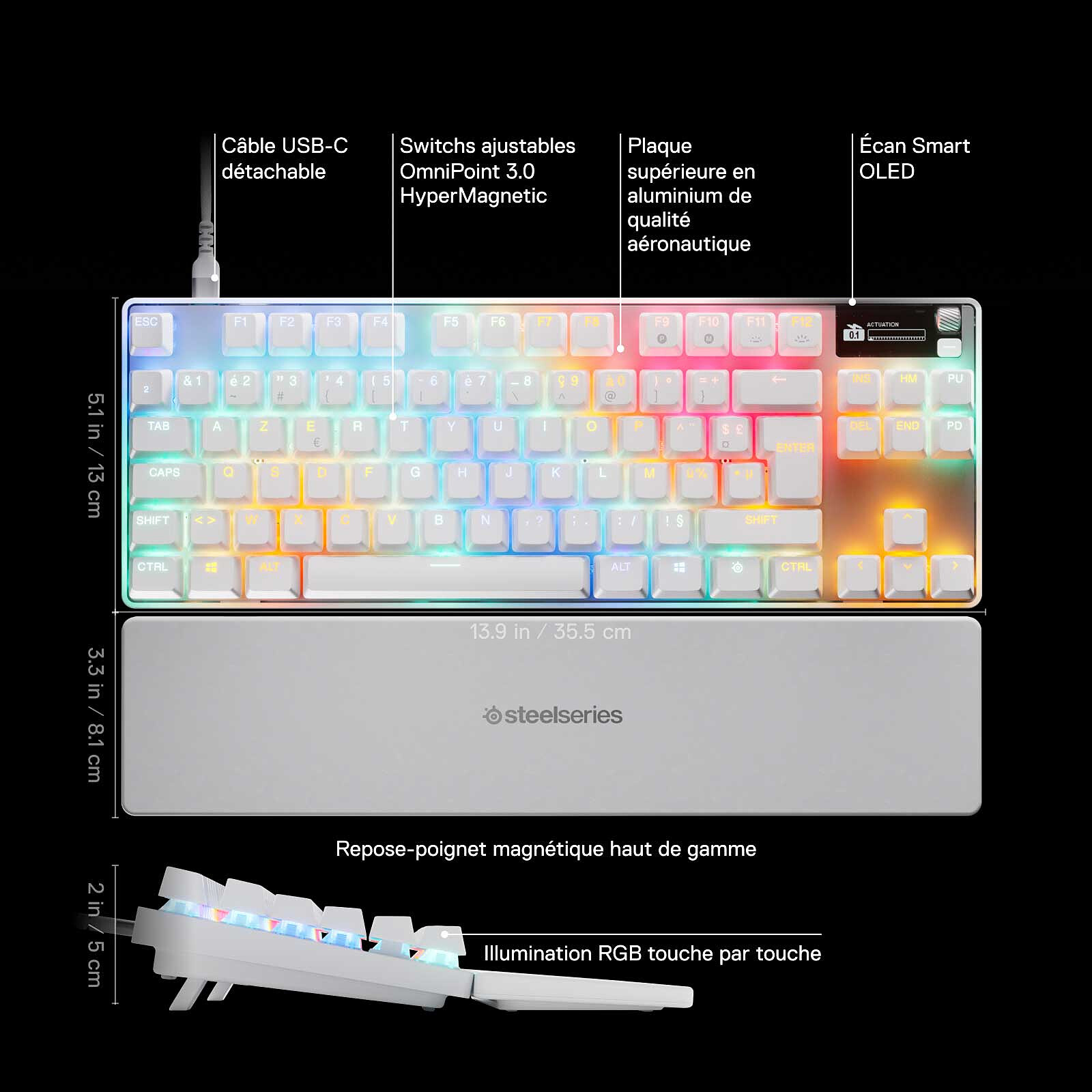 SteelSeries Apex Pro TKL Gen 3 (White)