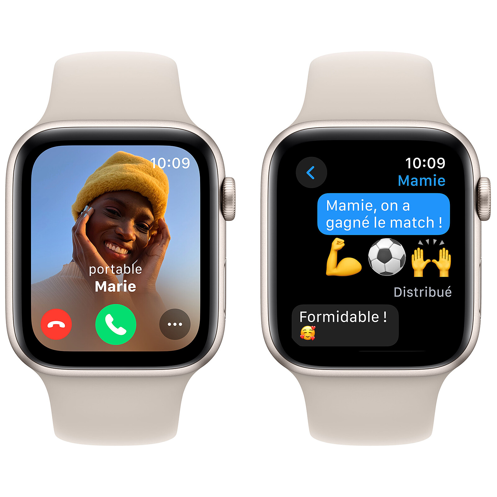 Apple Watch SE GPS (2023) Starlight Aluminium Sport Band 44 mm - M/L