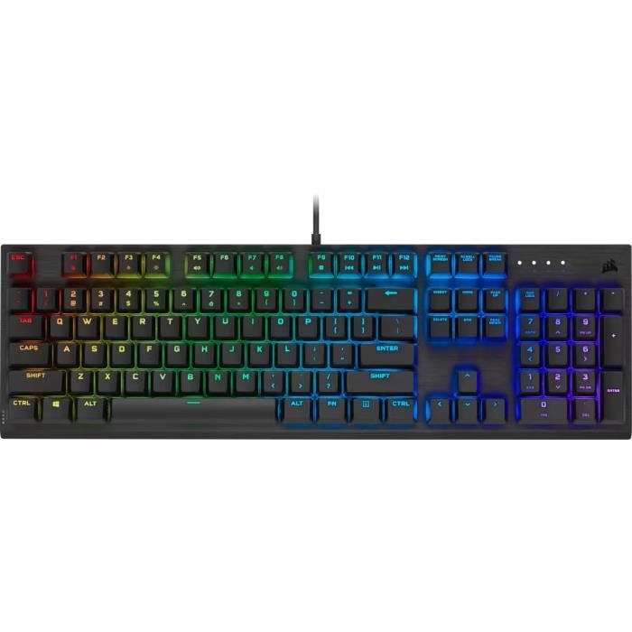Corsair K60 RGB Pro Keyboard, USB, QWERTY, Black