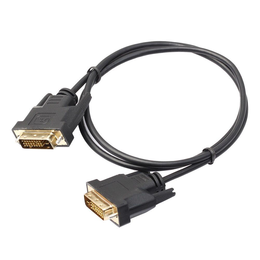 DVI Video Cable 24+1 Male to Male, 1 Meter Digital LCD Monitor Cable DVI-D to Golden Plated DVI-D, Double Link 24+1 Pin for TFT