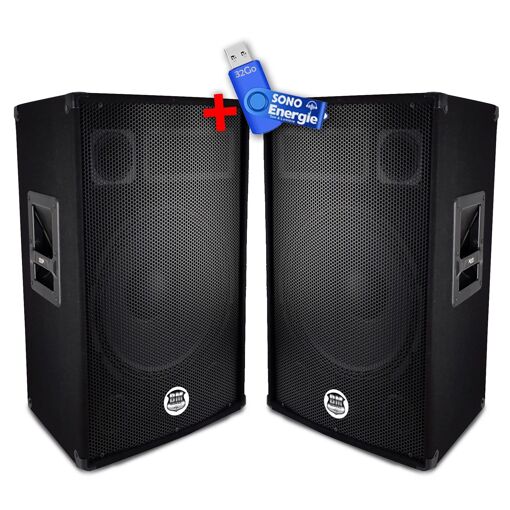 BM Sonic BMS-10 Trapazoidal 3-Way Speaker Pair - 10"/25cm - 2 x 400W