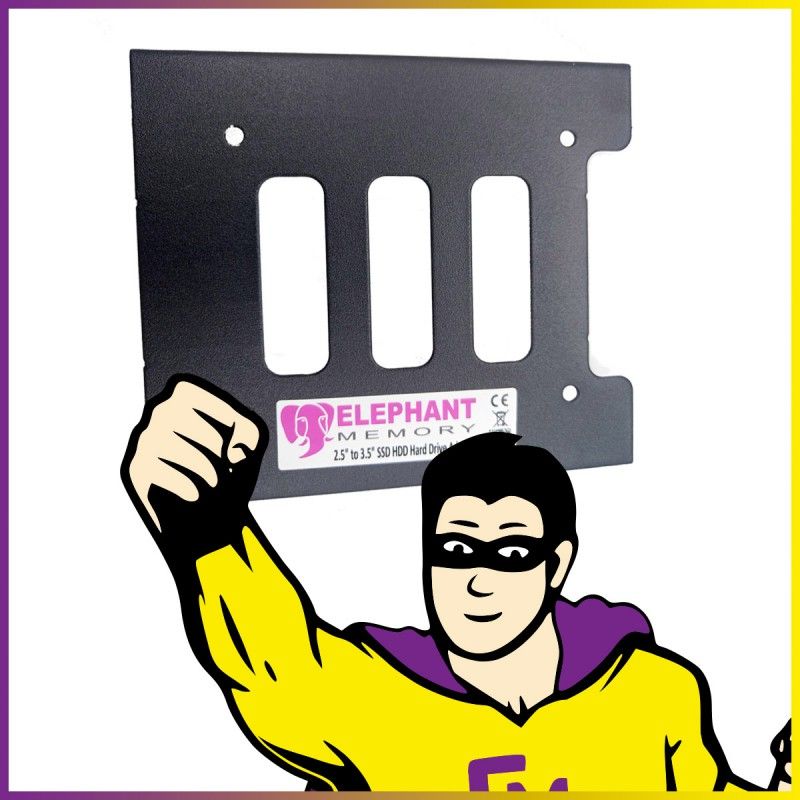 Elephant Memory 3.5" to 2.5" SSD & HDD Adapter Racks (100-Pack)