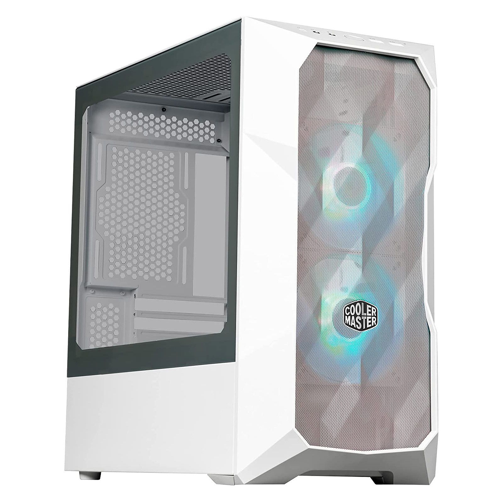 Cooler Master MasterBox TD300 Mesh RGB Micro ATX Mini Tower Case - White