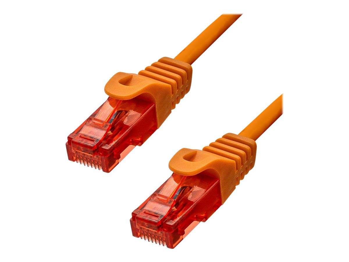 ProXtend RJ-45 Cable - 30cm, 6mm UTP CAT 6 - Halogen Free, Hookless, Locked - Orange