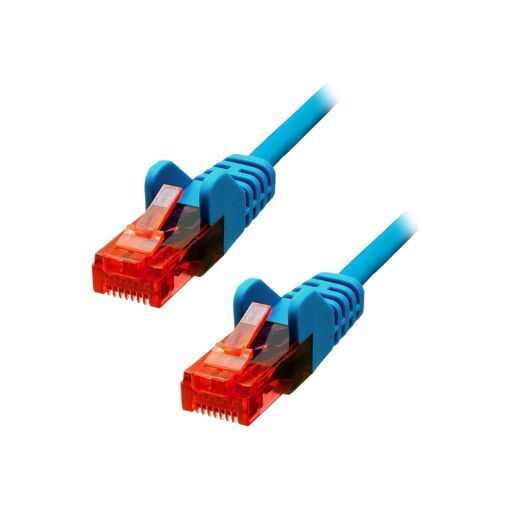 Cable de conexión ProXtend RJ-45 (M) a RJ-45 (M) - 20 m, 5 mm UTP, CAT 6, IEEE 802.3af, Bloqueado, Azul