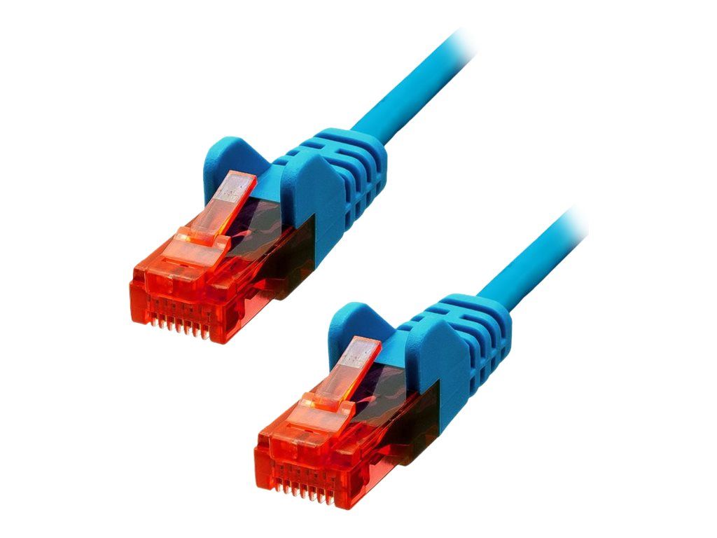 ProXtend RJ-45 (M) to RJ-45 (M) Cable - 20m, 5mm UTP, CAT 6, IEEE 802.3af, Locking, Blue