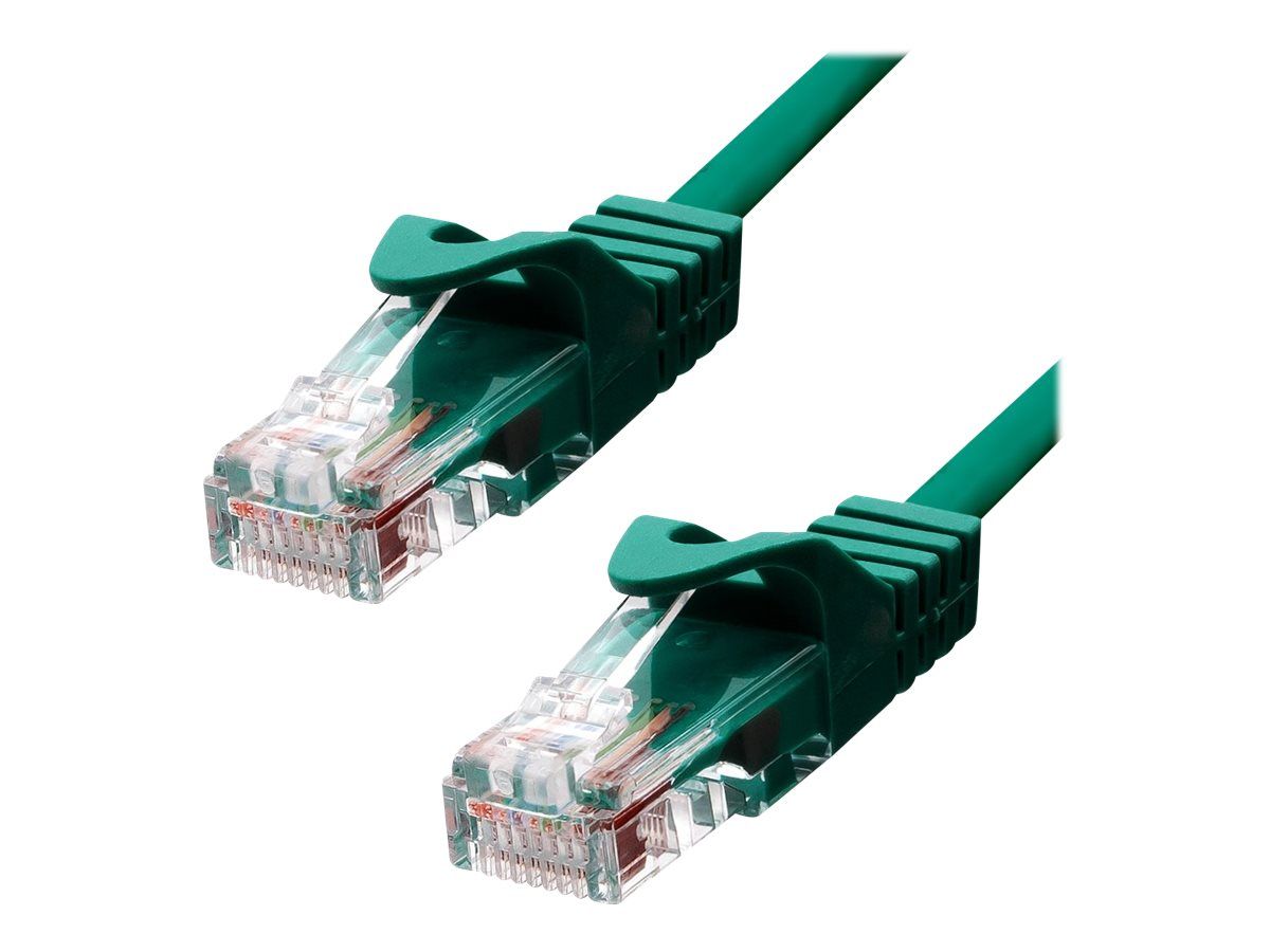 ProXtend RJ-45 (M) to RJ-45 (M) Cable - 10m - 5.4mm - UTP - CAT 5e - IEEE 802.3at - Molded, Hookless, Locking - Green