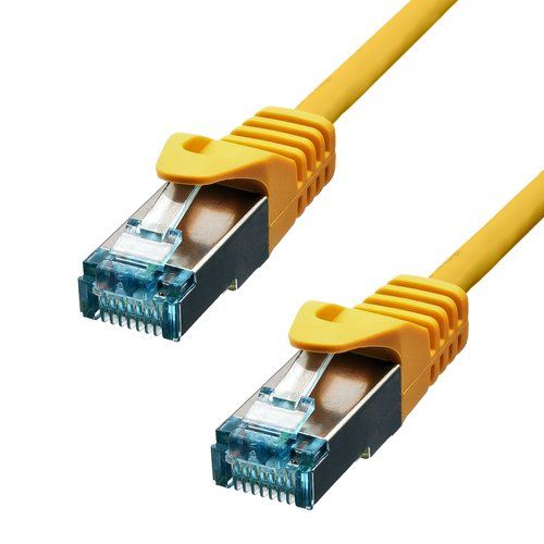 ProXtend RJ-45 to RJ-45 Cable - 1.5m, 6mm, SFTP, CAT 6a, IEEE 802.3at, Halogen-free, Molded, Locking, Yellow