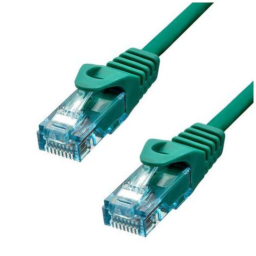 ProXtend RJ-45 (M) to RJ-45 (M) Cable - 3m, 6mm UTP, CAT 6a, IEEE 802.3at, Halogen-Free, Molded, Hook-Less, Locking - Green