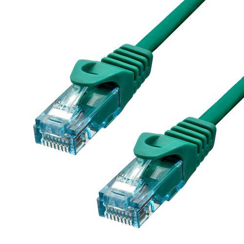 ProXtend RJ-45 (M) to RJ-45 (M) Cable - 3m, 6mm UTP, CAT 6a, IEEE 802.3at, Halogen-Free, Molded, Hook-Less, Locking - Green