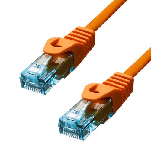 ProXtend RJ-45 (M) to RJ-45 (M) Cable - 7m, 6mm UTP, CAT 6a, IEEE 802.3at, Halogen-Free, Molded, Hook-Less, Locking - Orange