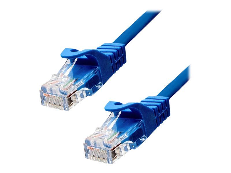 ProXtend RJ-45 M/M Cable - 10m, 5.4mm UTP CAT 5e, IEEE 802.3at, Molded, Hookless, Locking - Blue