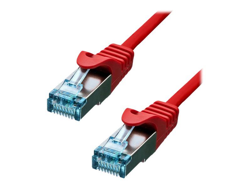 ProXtend CAT 6a RJ-45 Cable - 75cm, 6mm, S/FTP, Red