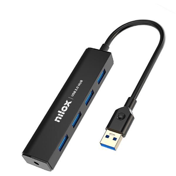 Hub USB Nilox 4.0 - Negro