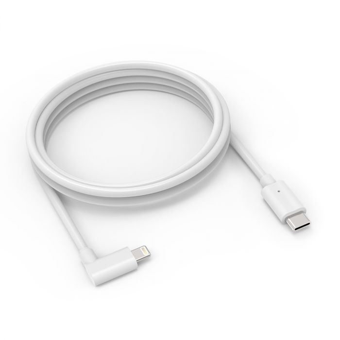 Cable Compulocks de 1,83 m USB-C a Lightning con ángulo recto de 90 grados, blanco