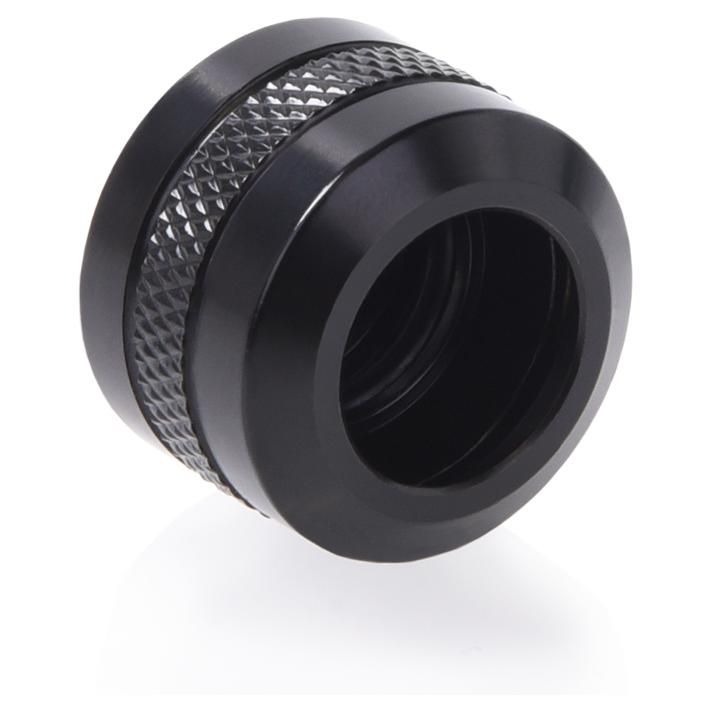 Alphacool Black Fitting for Computer Cooling Systems (20mm Height, 2.2cm Diameter)