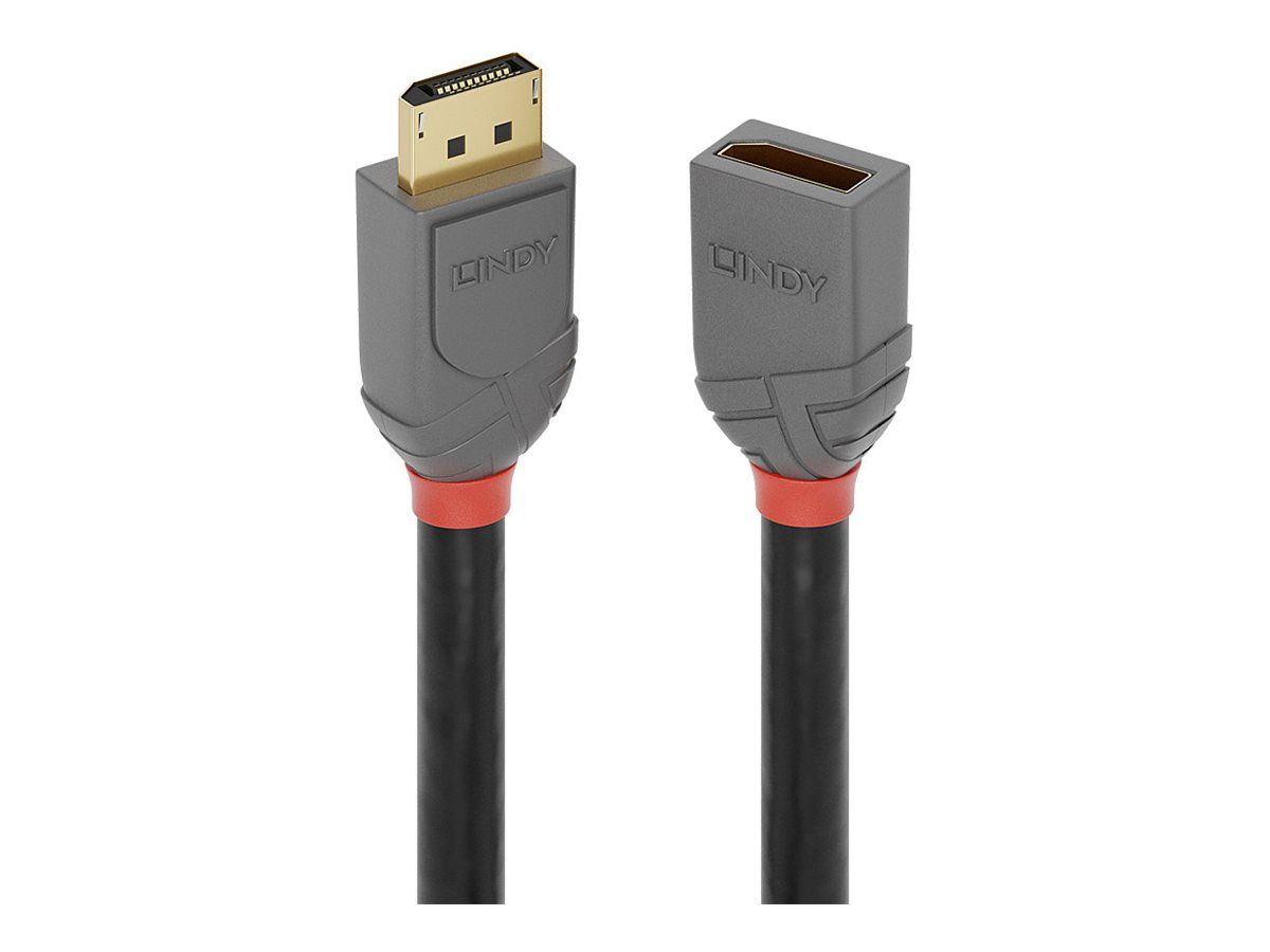 Lindy Anthra Line DisplayPort Cable Extension - 50cm, Round, 8K60Hz (7680 x 4320)