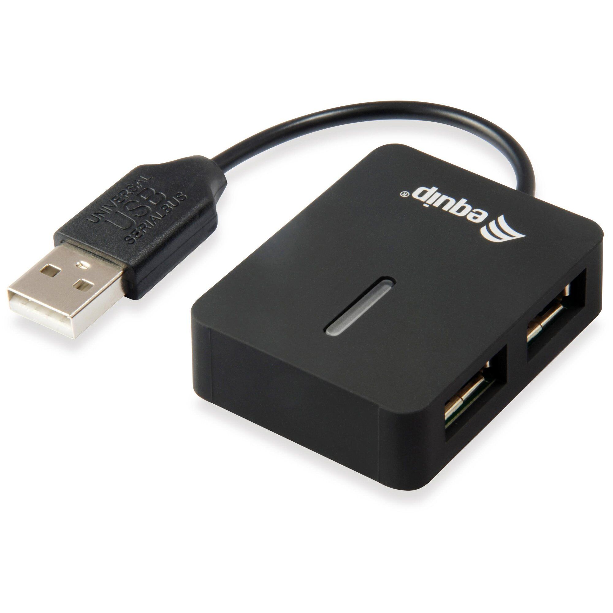 Equip USB 2.0 Hub & Adapter, 480 Mbit/s, Black