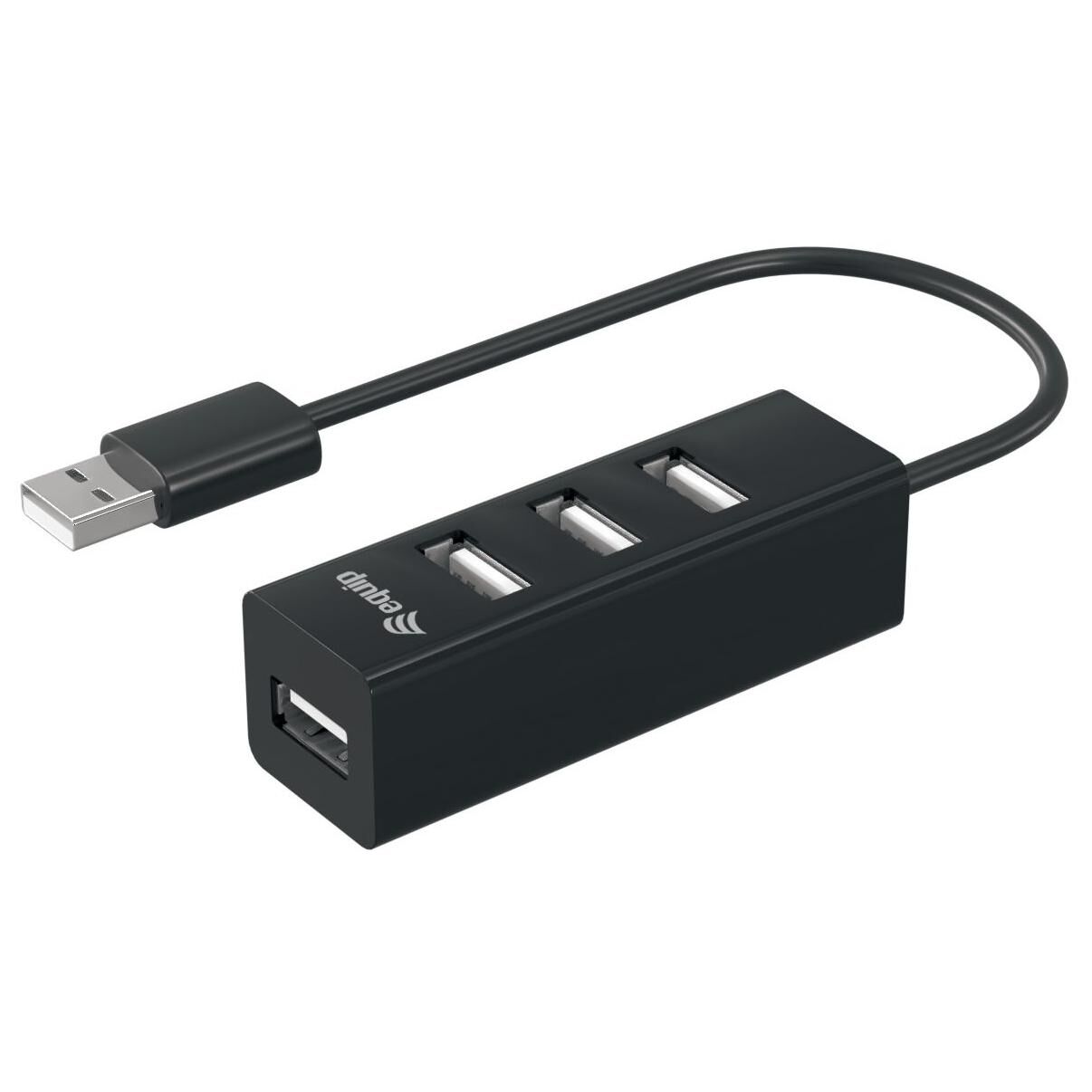 Equip USB 2.0 Hub & Converter, 480 Mbps, Black