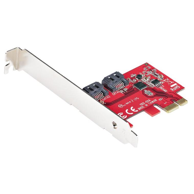 Tarjeta controladora SATA PCIe de StarTech.com de 2 puertos - 6 Gbps - No RAID - PCIe 3.0 a SATA