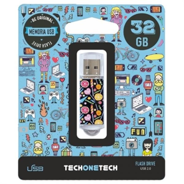 Tech One Tech Candy Pop 32GB USB 2.0 Drive
