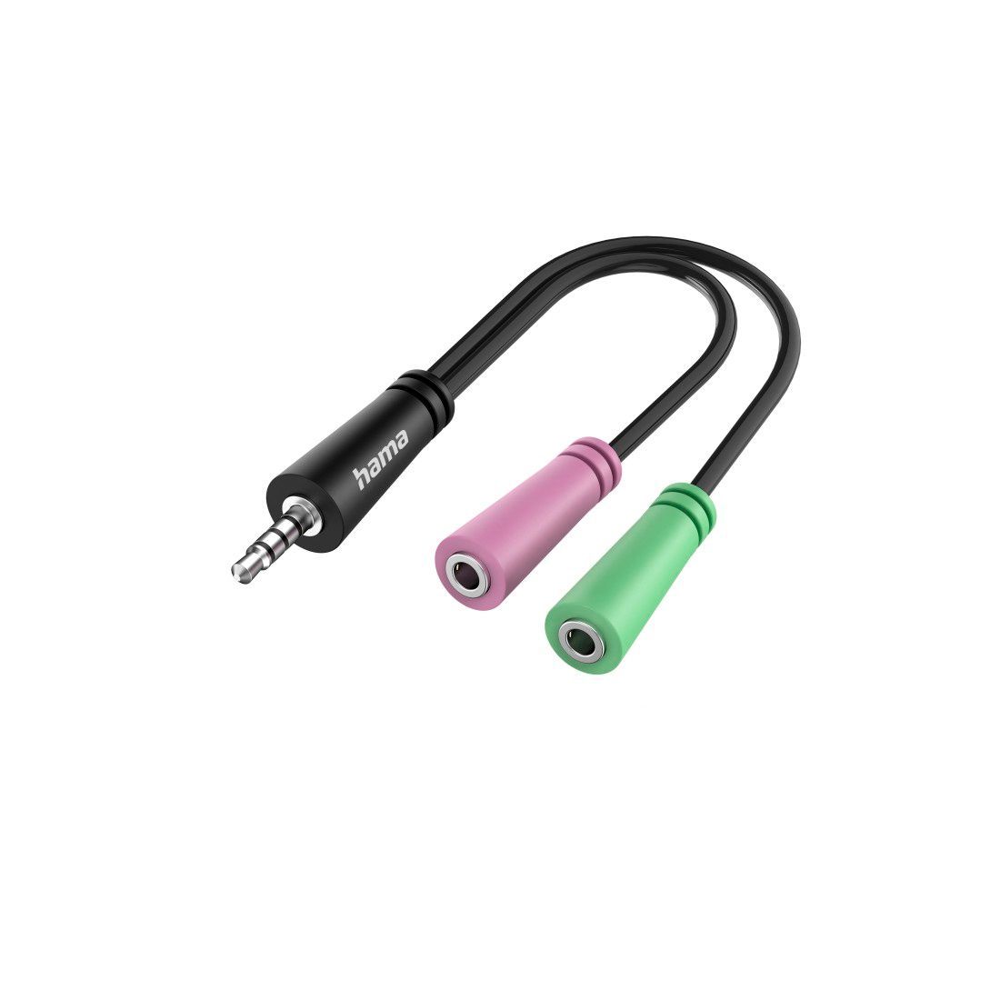 Adaptateur audio Hama Classic Line, prise jack mâle 3,5 mm 4 broches pour casque micro