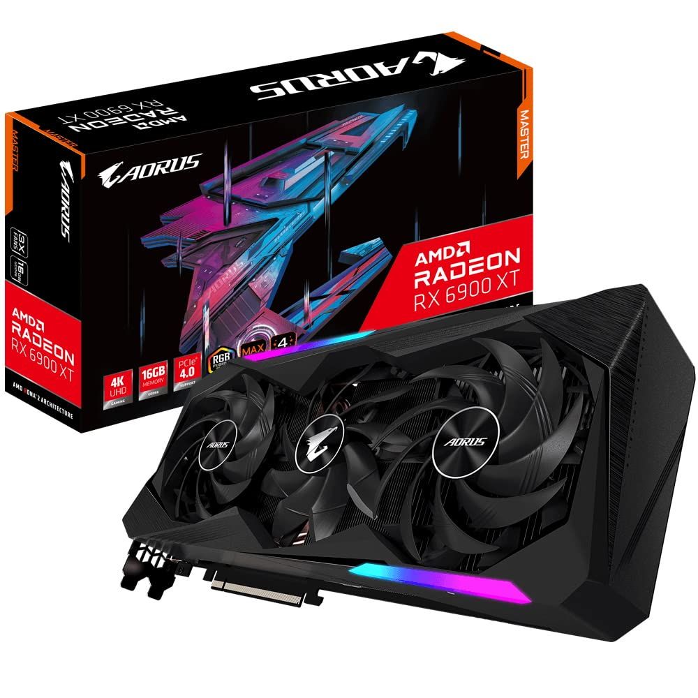 Gigabyte AORUS RX 6900 XT MASTER 16G - Graphics Card - Radeon RX 6900 XT - 16GB GDDR6 - PCIe 4.0 x16 - 2 HDMI, 2 DisplayPort
